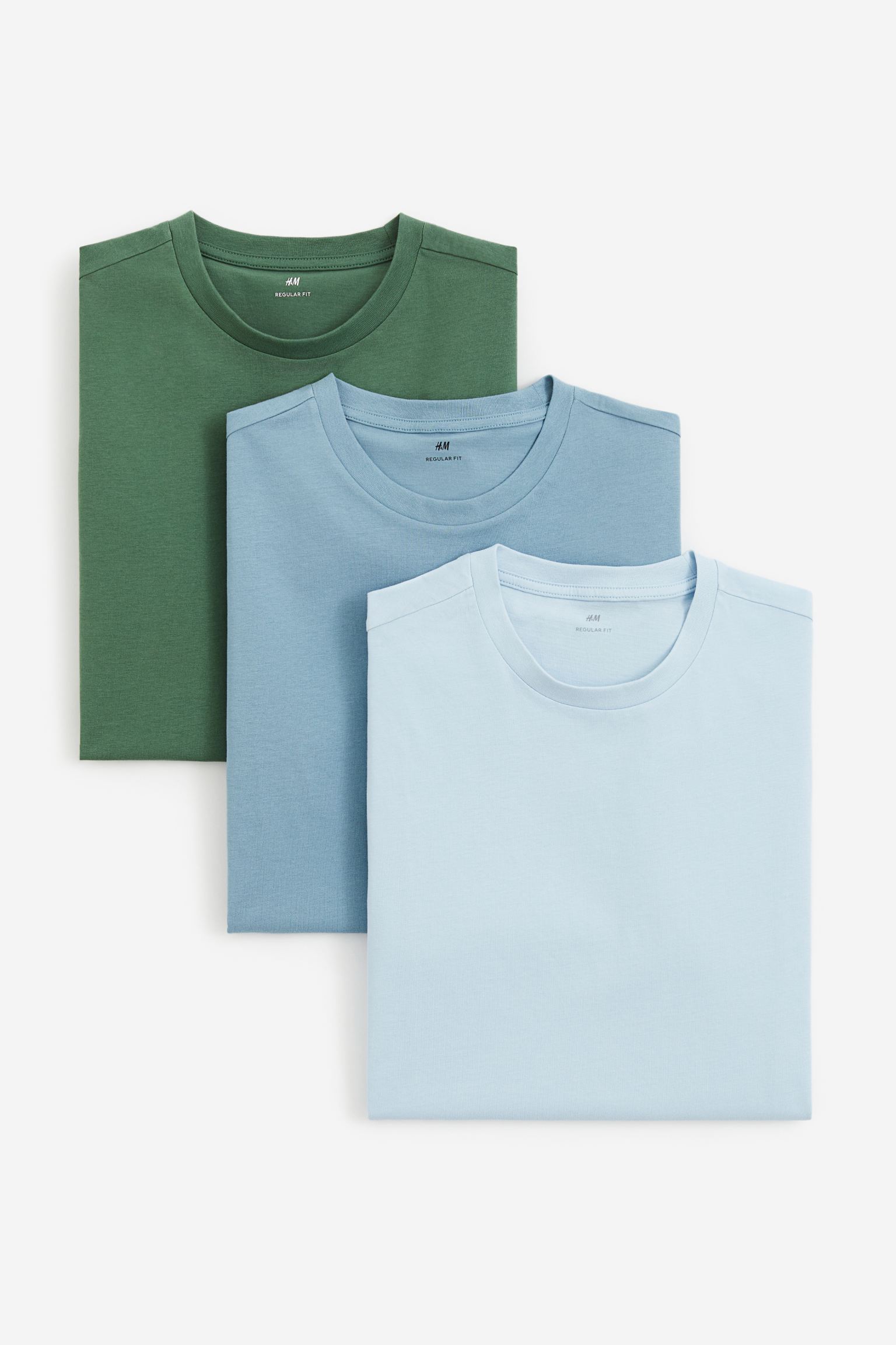 

3-pack Regular Fit Round-neck T-shirts