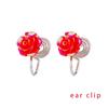 PONYKISS  Silver Colorful Rose Cute Plant Stud Earring for Women Minimalist Fine  Piercing Screw Bead Accessories