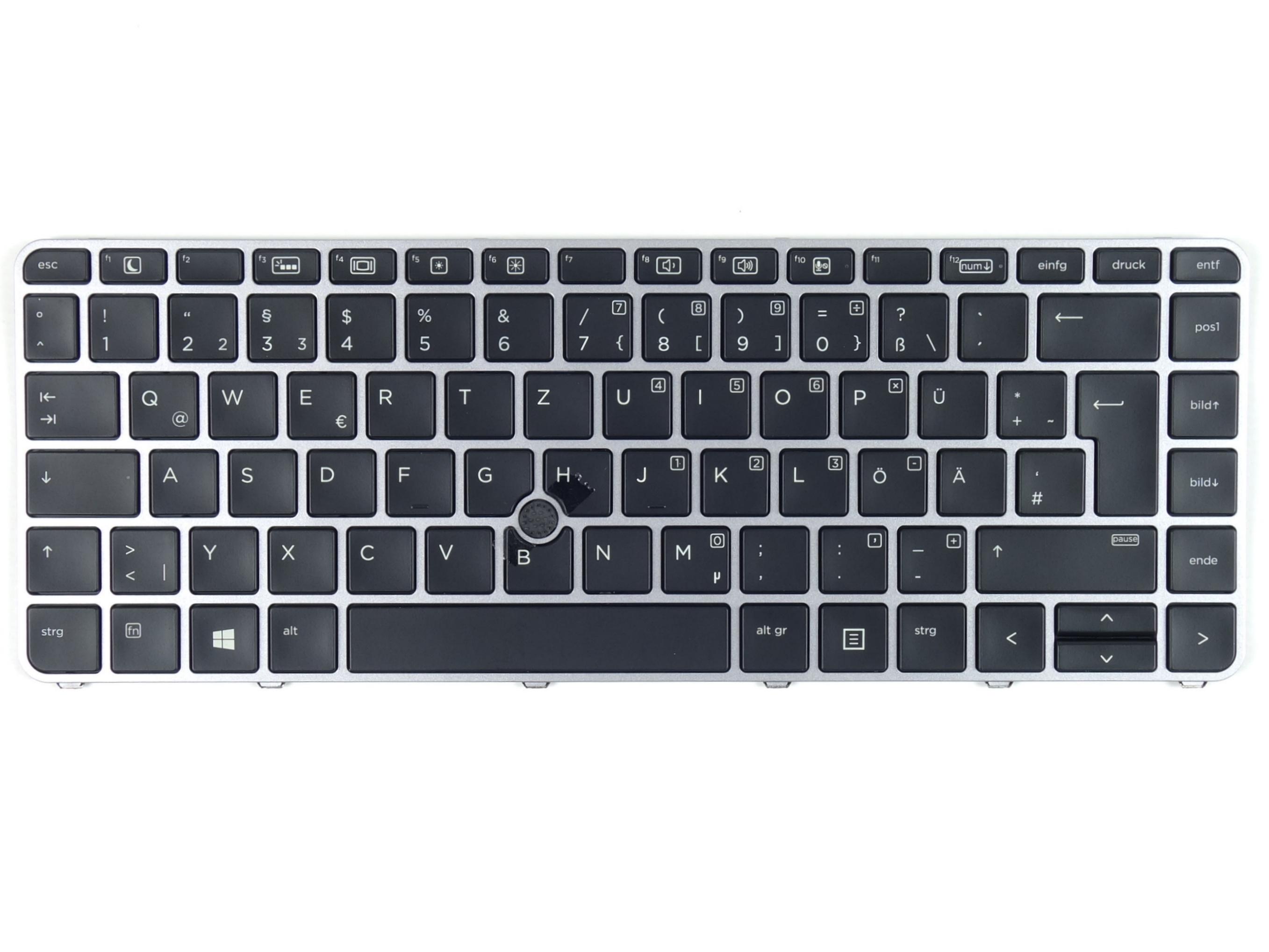Tastatură Tradebit cu iluminare de fundal pentru HP EliteBook 840 G3/G4, 745 G3/G4, 848 G3/G4 - Înlocuire Germană DE QWERTZ