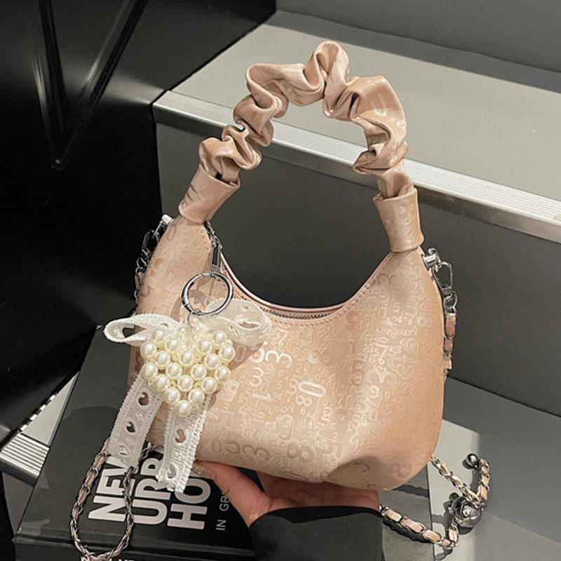 

Korean portable cloud bag women s 2025 new trendy fashion niche underarm bag versatile ins chain messenger bag жовтий