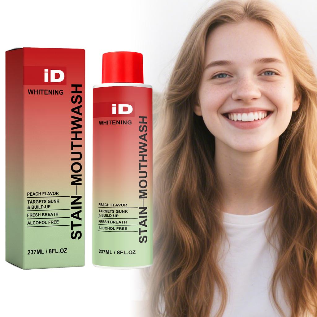 Peach Mouthwash Smooth Gentle Fresh Breath Daily Oral Care Long Lasting 237ml