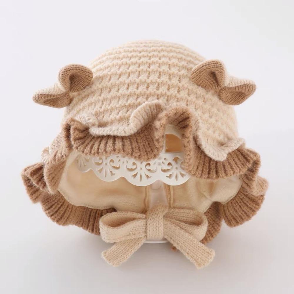 Solid Color Warm Hats Cute Pullover Hats Fashion Hemming Caps