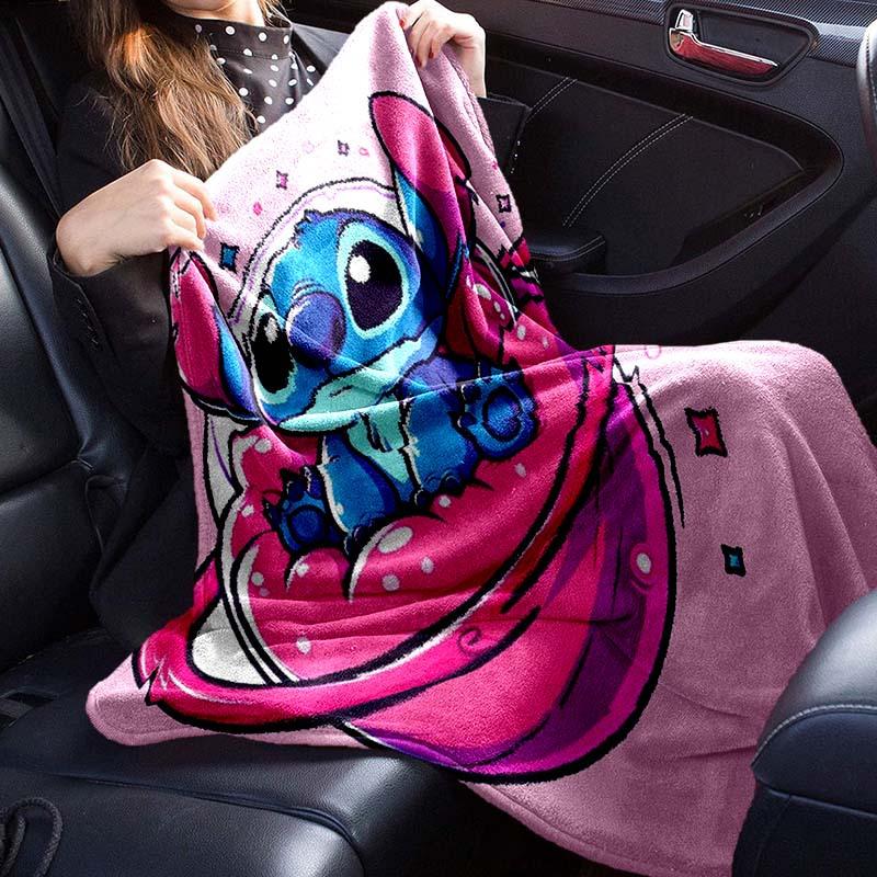 1pz Coperta con Stampa Stitch - Morbida, Coperta per Tutte le Stagioni per Soggiorno, Camera da Letto, Regalo Personalizzato con Adorabile Design Cartoon