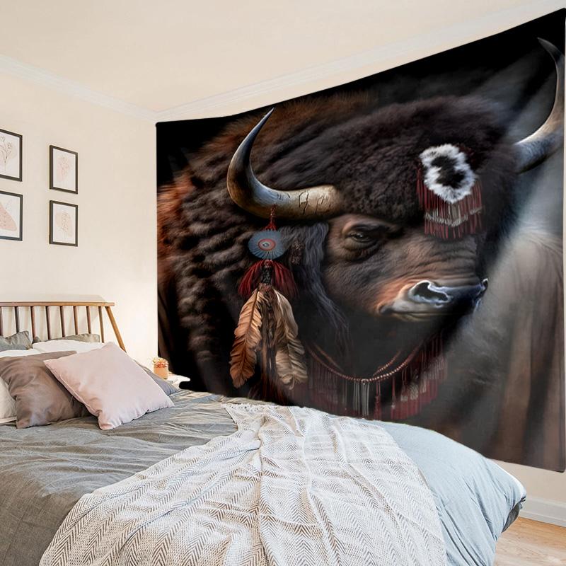 Cow In Flower Field Tapestry Room Decoration Wall Hanging for Living Room Bedroom, Dormitory, Birthday and Christmas Gifts