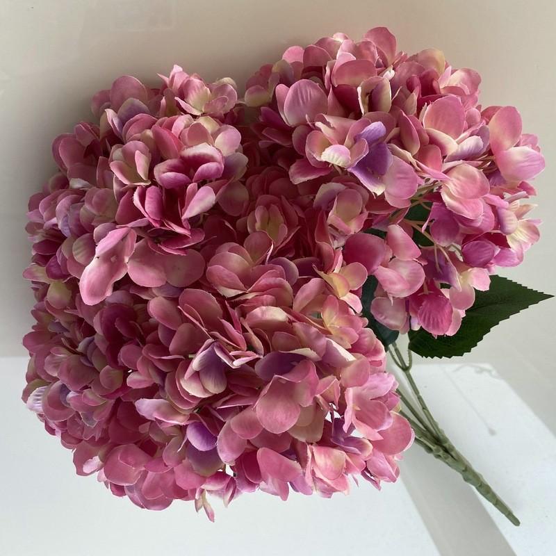 Hydrangea Flower Bouquet With Embroidered Ball Handles For Wedding And Hotel Decor