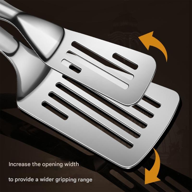 Grillzange aus Edelstahl mit ergonomischem Griff, rutschfester Griff, spülmaschinenfest, ideal für Steak, Grillen, Backen