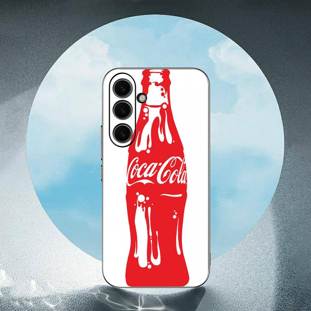 Coca Coke Custom Luxury Black Phone Case For Samsung Galaxy S23 S24 S25 Ultra S22 Plus S21