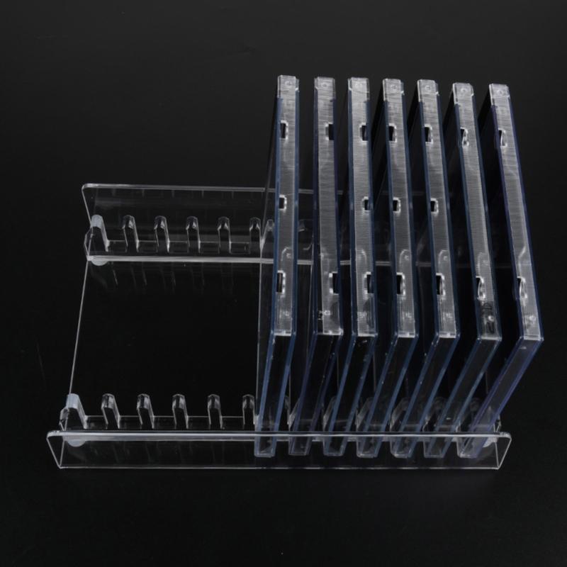 Clear Acrylic CDs Holder, Desktop Organizers Rack for 12 Standard CDs Case, Slip Resistant Base