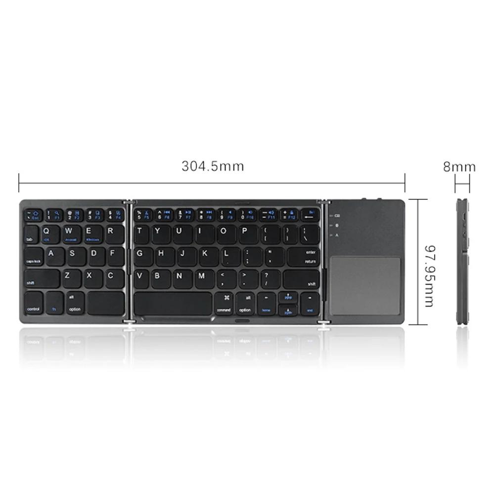Foldable Tablet Keyboard With Touchpad Wireless Keyboard Lightweight Bluetooth-compatible for Universal Tablet Phone