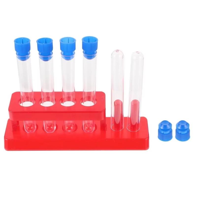 Plastic Test Tube Holder Rack Thickened Durable Red Burette Stand For Kids Diy Science Experiments