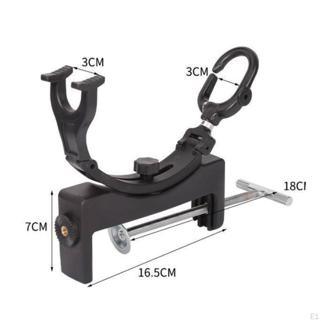 Clamp Fishing Rod Holder Multi Purpose Railing Rest Adjustable for Bridge