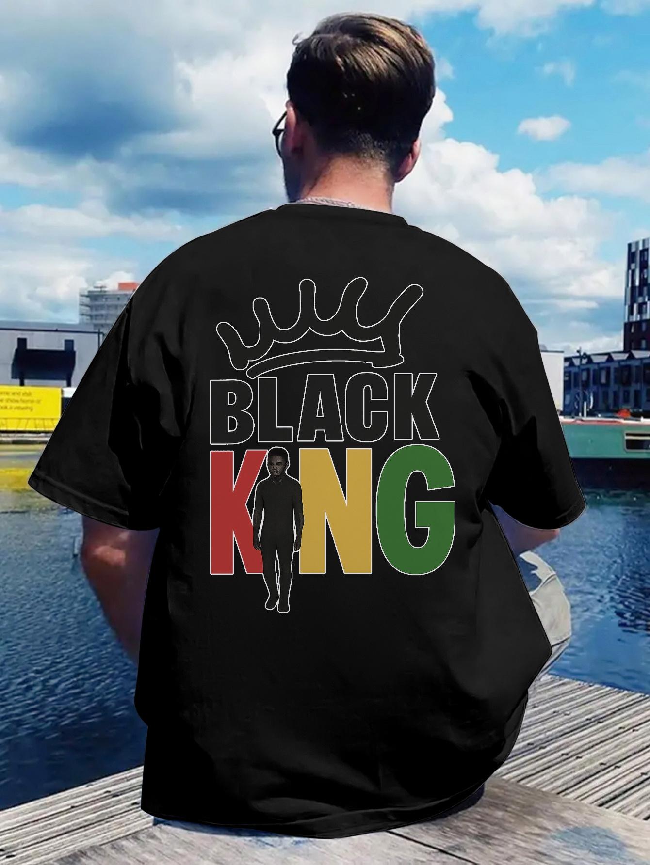 Vintage Graphic T-shirt - Back Print BLACK KING Design in Bold Red XXXL