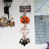 Halloween Front Door Hanging Pumpkin Witch Ghost Flags Sign For Halloween Home Haunted House Door Decorations,Halloween home decoration