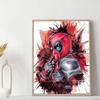 5D DIY Diamond Art Painting Kits for Adults, Deadpool Full Round Crystal Diamond Kits for Beginner for Home Wall Decorate