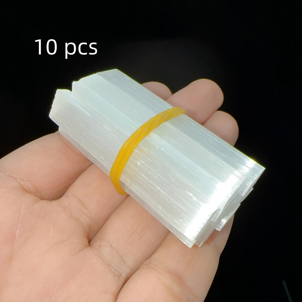 5/10/20pcs Natural Selenite Crystal Sticks, White Quartz Wands for Soul Protection, Elegant Decorative Crystals, Spiritual Gifts