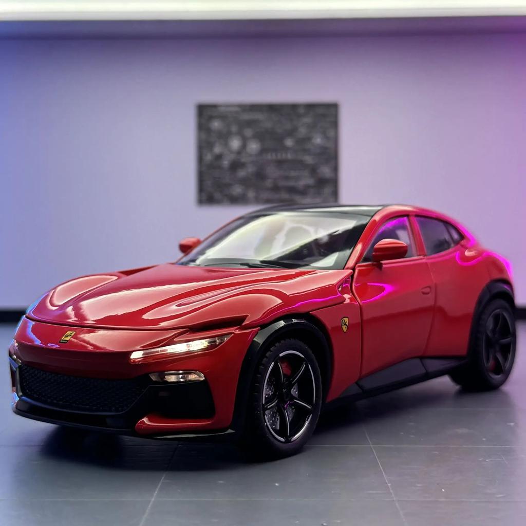 1:24  1:22 SF90XX Purosangue FVU SP3 Rafa FXXK Sport Car High Simulation Diecast Metal Alloy Model Car Sound Light Pull Back Toy