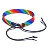 4Pcs Handmade Braided Pride Bracelet Set Pride Day Rainbow Rope for Men Women  Party Supplis
