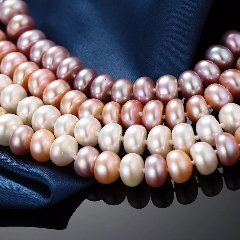 Elegant White 100% Natural Freshwater Pearl Chain & Link Bracelets For Women Fashion Jewelry Heart Clasp,18cm + 4cm Extend Chain