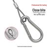 Adjustable Stainless Steel Ceiling Hanging Wire with Carabiner for Lights and Pictures