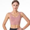 Large Size No-rim Yoga Sports Bra with Adjustable Back and No-rim Push-up Shockproof Fitness Running Underwear