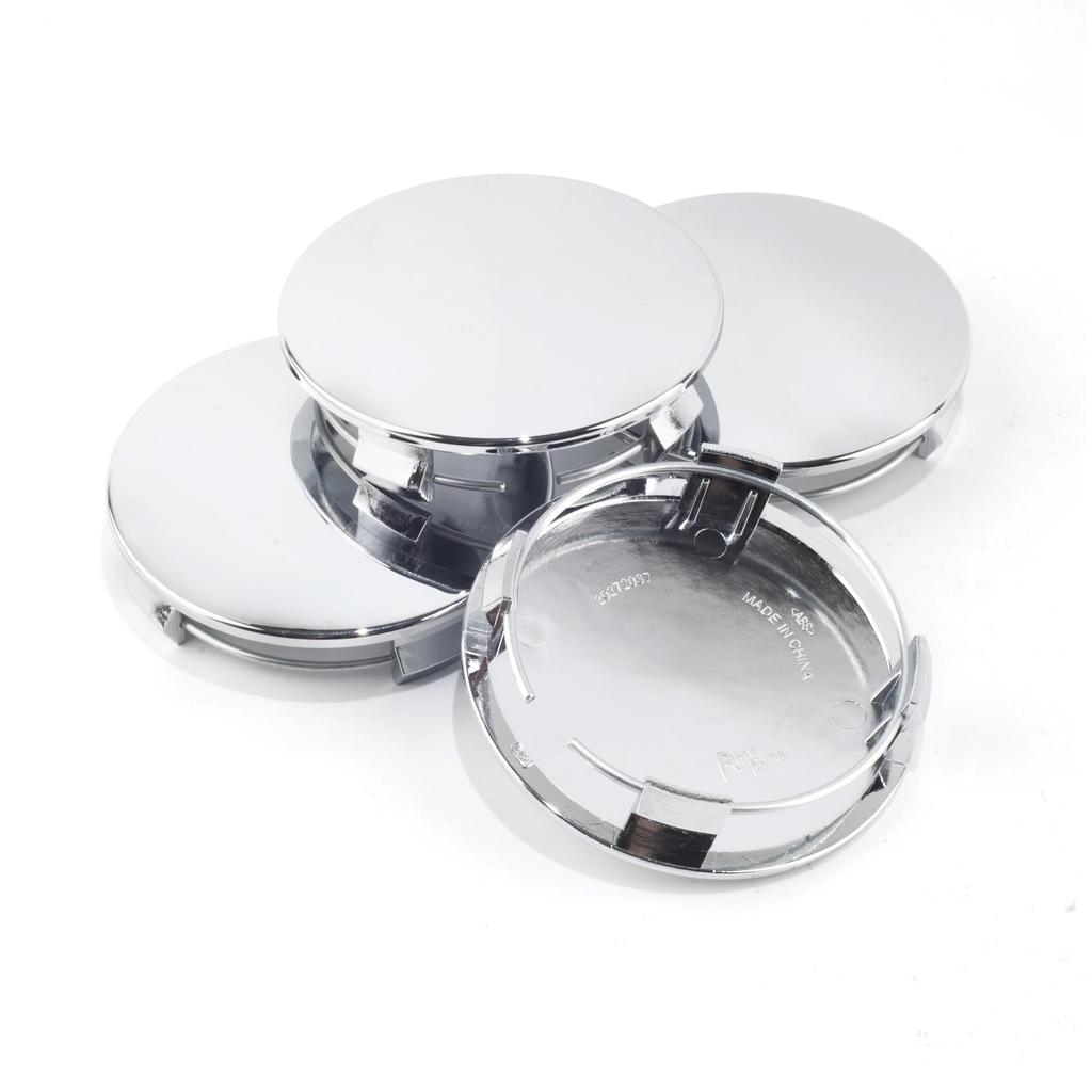 Kryty středů kol 83mm 74.3mm Sada 4 kusů Kryty středů kol Chromované poklice nábojů