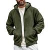 Men S Winter Fleece Zip Up Hooded Casual Sweatshirt Jacket