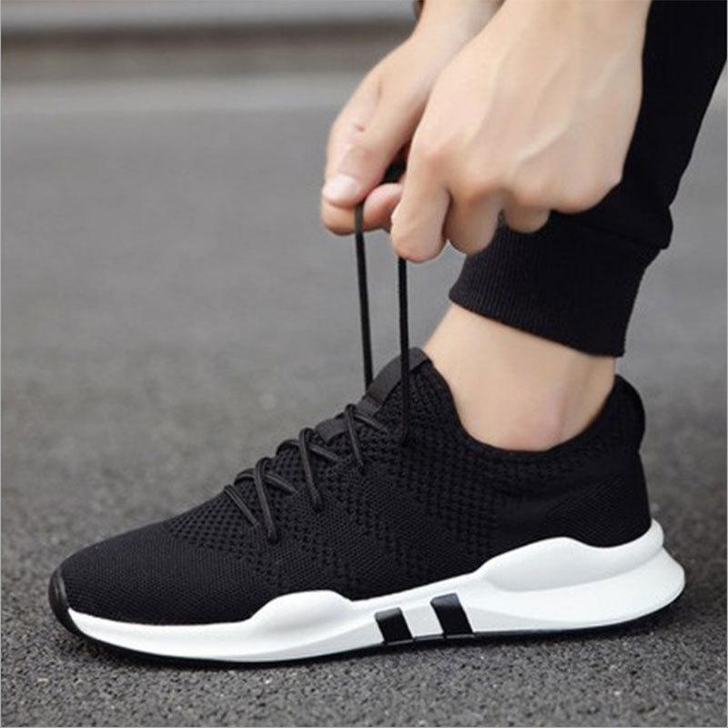Autumn new fly-woven fashion breathable men's casual sports shoes trendy fashion running student men's shoes