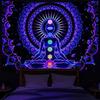 Fluorescent Tapestry Bohemian Indoor Decoration Requires Uv Light To Glow Yoga Meditation Wall Hanging Tapestry