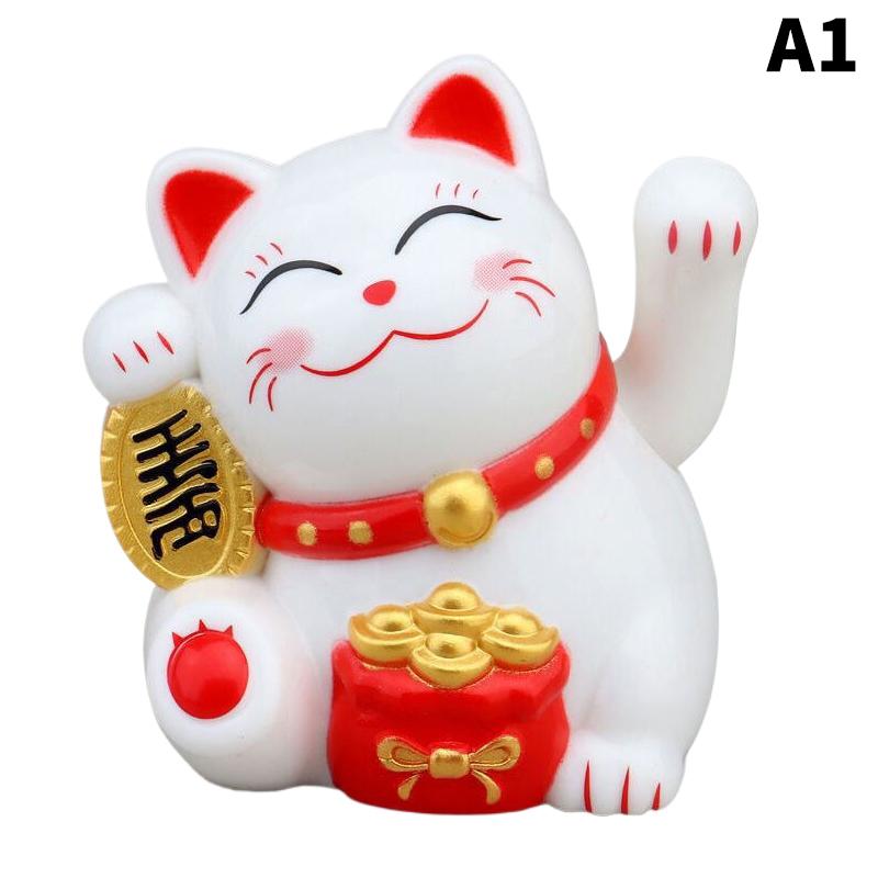 

1/4Pclucky Cat На солнечной батарее Машущая лапа Манящая Качающаяся Кивающая Для дома Офиса Автомобиля Декор Настольные украшения Приносят Удачу Богатство