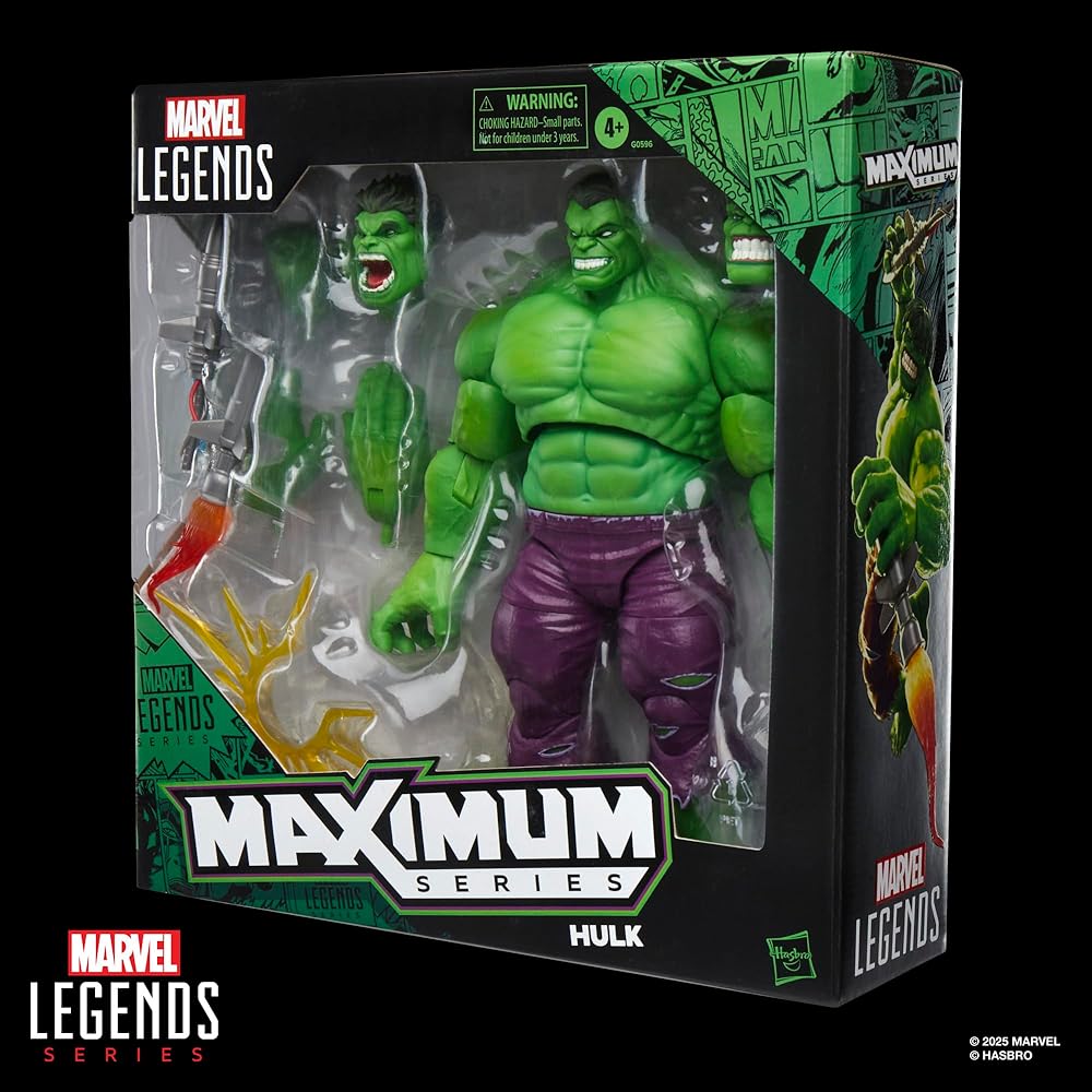 Hasbro Marvel Legends Maximum Series Hulk Action Figure 21.5cm with Accessories and Articulated Joints