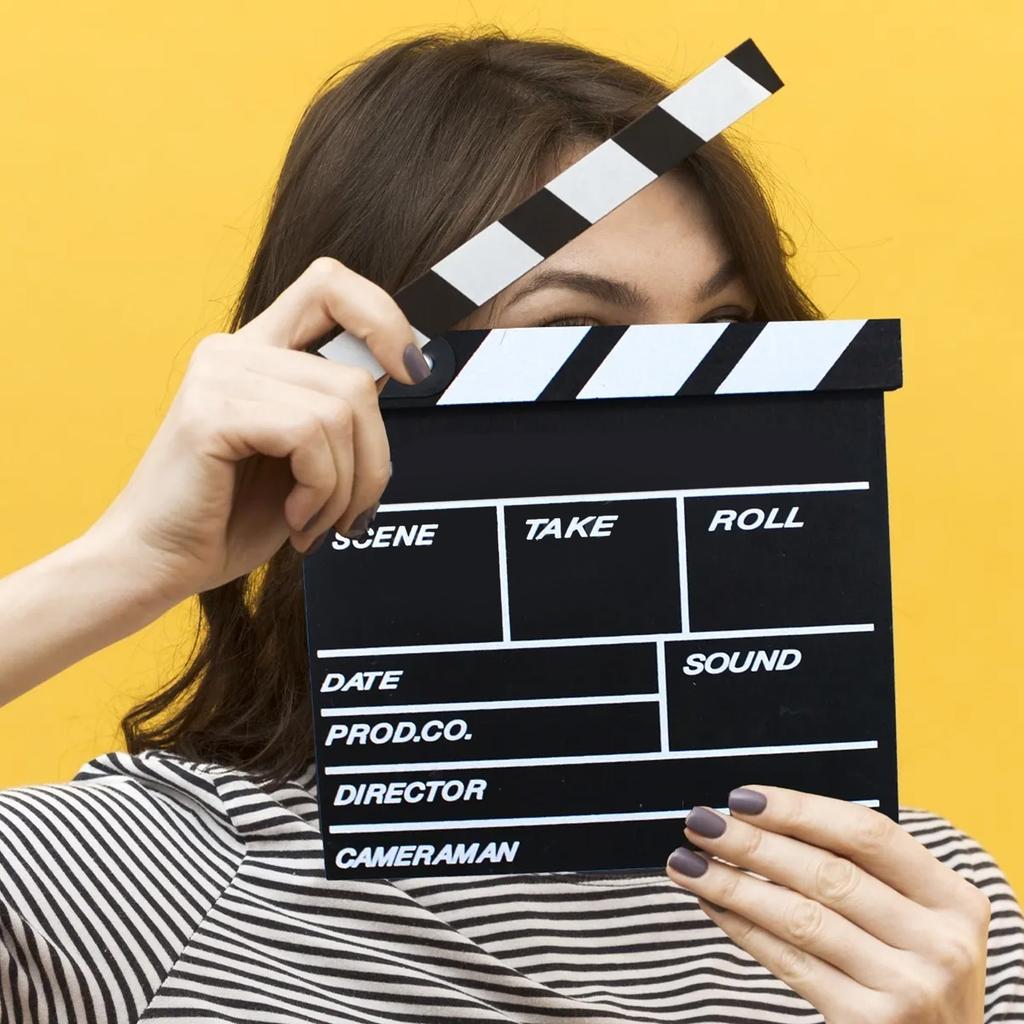 Κλακέτα Ταινίας 20 X 20cm Μαύρη Ξύλινη Κλακέτα για Σκηνοθέτη