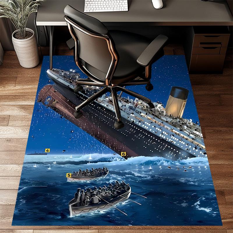 1pc Titanic1 Design Printed Area Rug Carpet for Bedroom Living Room Home Decor Rugs Mat Non Slip Mat Rug for Bedside