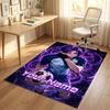 Personalized Crystal Velvet Carpet,Blue Lock Custom Printed Name, Plush Area Rug For Home Indoor Decor