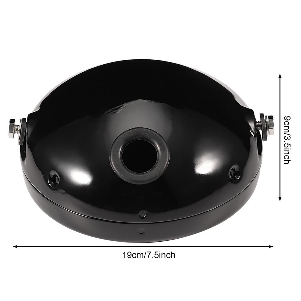 7 Inch Iron Motorcycle Modification LED Headlight Head Lamp Housing Cover(Black)
