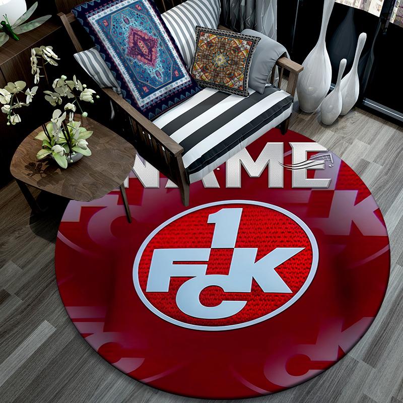 Tapis Rond Personnalisé avec Nom, Motif FC Cologne, Tapis pour Salon, Chambre à Coucher, Salle de Jeux, Tapis de Sol Antidérapant, Cadeaux de Fête et Cadeaux d'Anniversaire.