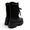 Pristine PRADA Short Boots Monolith Logo Lace-up Boots Black Women 36 1U363M Used