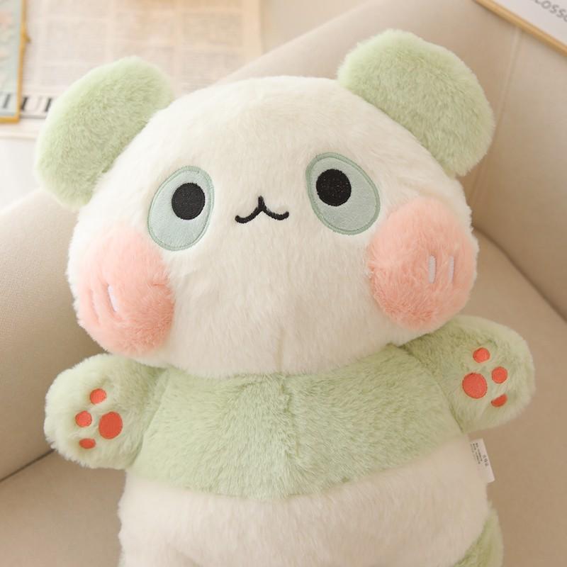 40Cm Cartoon Giant Panda Doll Plush Toy Kawaii Cuddly Animal Stuffed Fluffy Plushie Peluche Grey Green Purple Brown Pink Gift