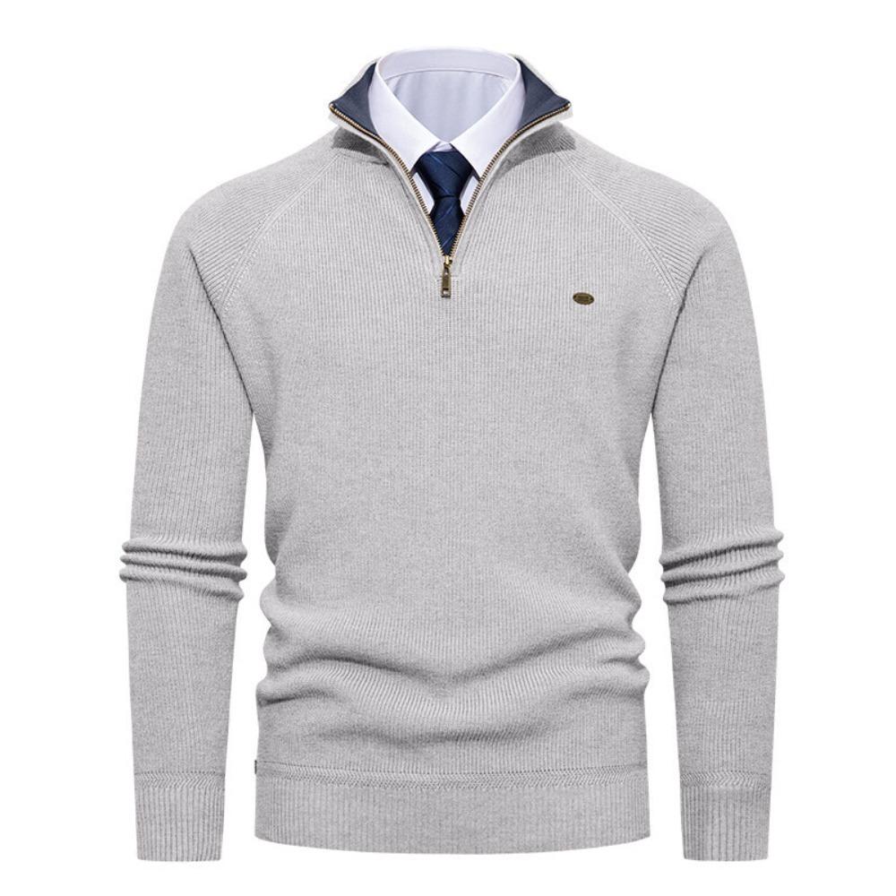 Herren Langarm-Poloshirts und Pullover für Herbst und Winter sind warm und bequem. Casual und trendige Pool-Shirts mit halbem Reißverschluss und Stehkragen