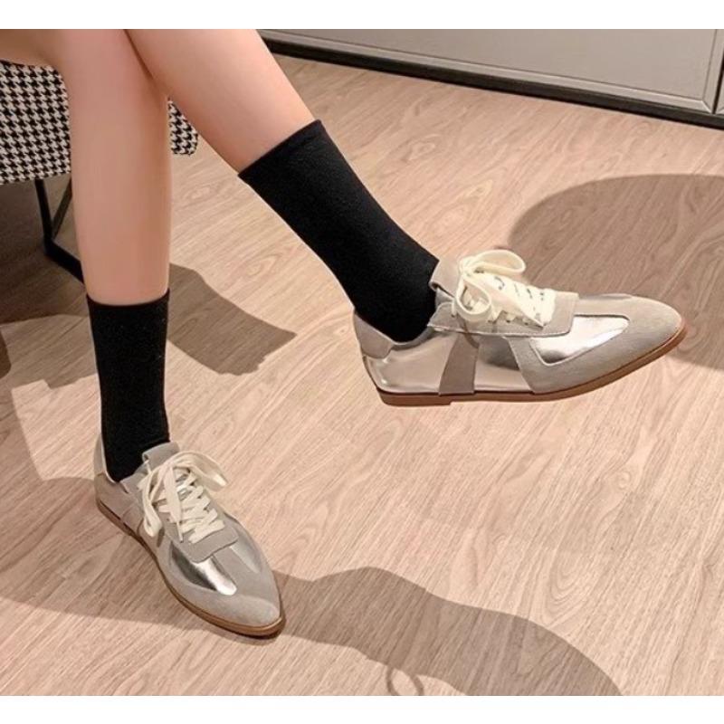 Fashion Flats Women Suede Sport Shoes Casual Walking Fashion Sneakers Spring New Style Lace-up Running Cozy Hiking Shoes Zapatos Mujer