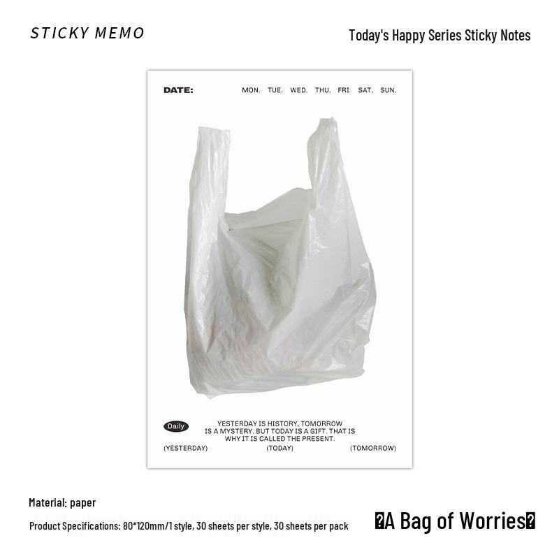 PaperMore Sticky Notes: Today s Happy Simple Breakfast Series - Student Notes & Diary Stickers