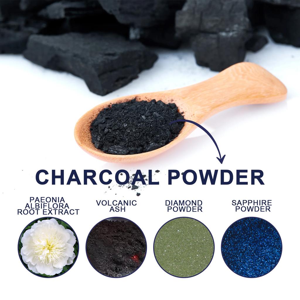 EELHOE Bambusmaske zur Entfernung von Mitessern, schwarze Kohle-Peel-Off-Gesichtsmaske mit Schlamm, Tiefenreinigung, verkleinerte Poren, Anti-Akne-Hautpflege, 100 g