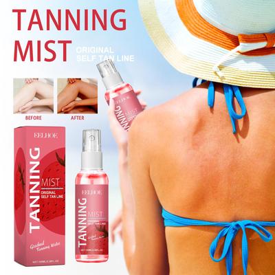 Strawberry Tanning Spray Sunless Long Lasting Self Tanning Bronze Wheat Tone Skin Mild Moisturizing Skin Care