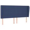 VidaXL Tête de lit avec oreilles Bleu 163x23x118-128 cm Tissu3118206