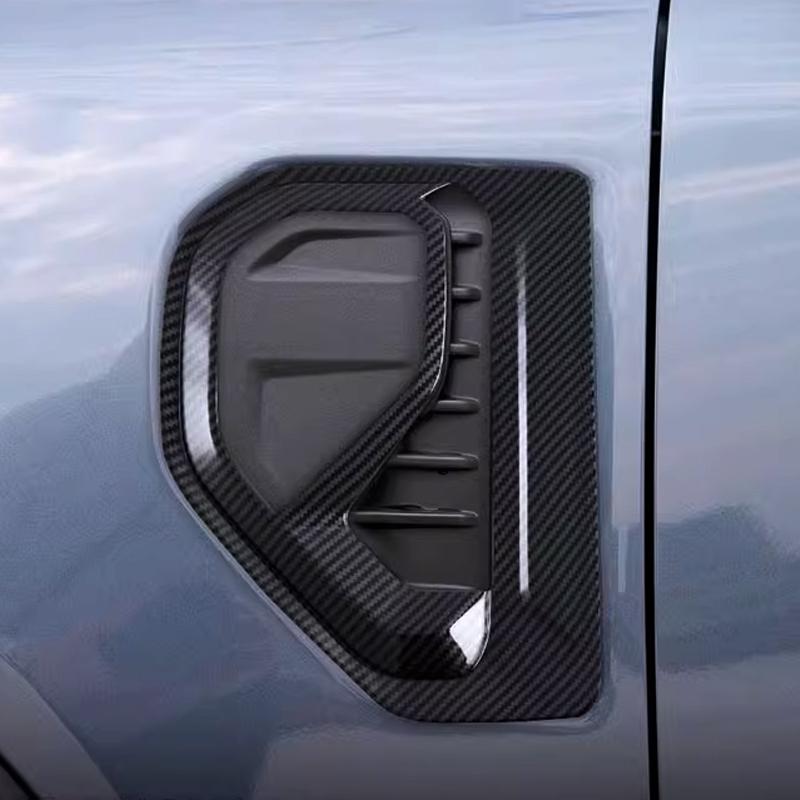 For Ford Ranger 2024 ABS Carbon Fiber Car Side Vents Fender Air Outlet Grille Cover Trim Styling Accessories
