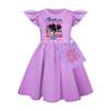 Kpop Demon Hunters Girl Short Sleeve Sleep Dress With Ruffle Hem For Kids Bedroom Wear