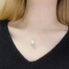 Freshwater Edison pearl necklace women's small and delicate rabbit pendant round bright clavicle chain accessories