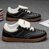 Men's Retro Velcro Training Shoes Breathable Color-block Casual Sneakers Non-slip Gum Sole Athletic Footwear