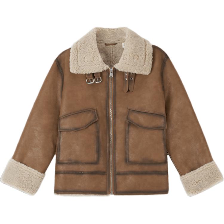 

Levis FW24 Performance Warm Fleece Series Куртка из искусственной овчины с регулируемой молнией Мужская куртка Коричневый 002NB-0000 M