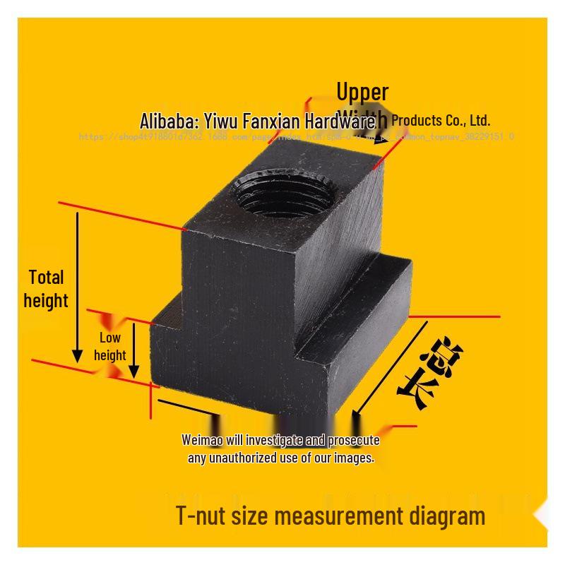 Kangfei 45# Steel T-Nut for M6-M20 Bolts