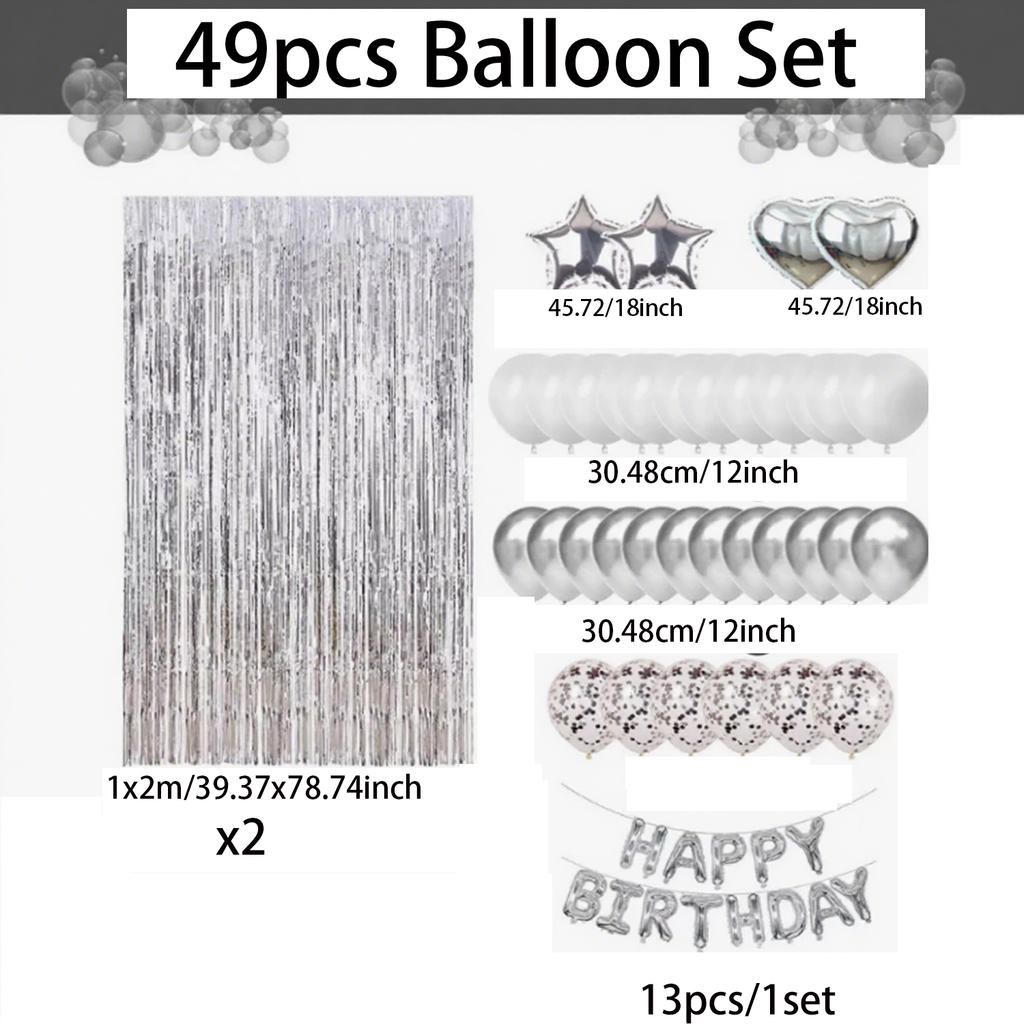 Geburtstagsparty Dekoration Happy Birthday Buchstabenbanner Polyester Ballon Geeignet für Frauen- und Männergeburtstagspartys
